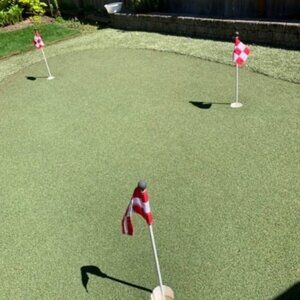 3 Checkered Golf Flag All 8x6 Inch – 420D Nylon, Tube Inserted – Mini Practice